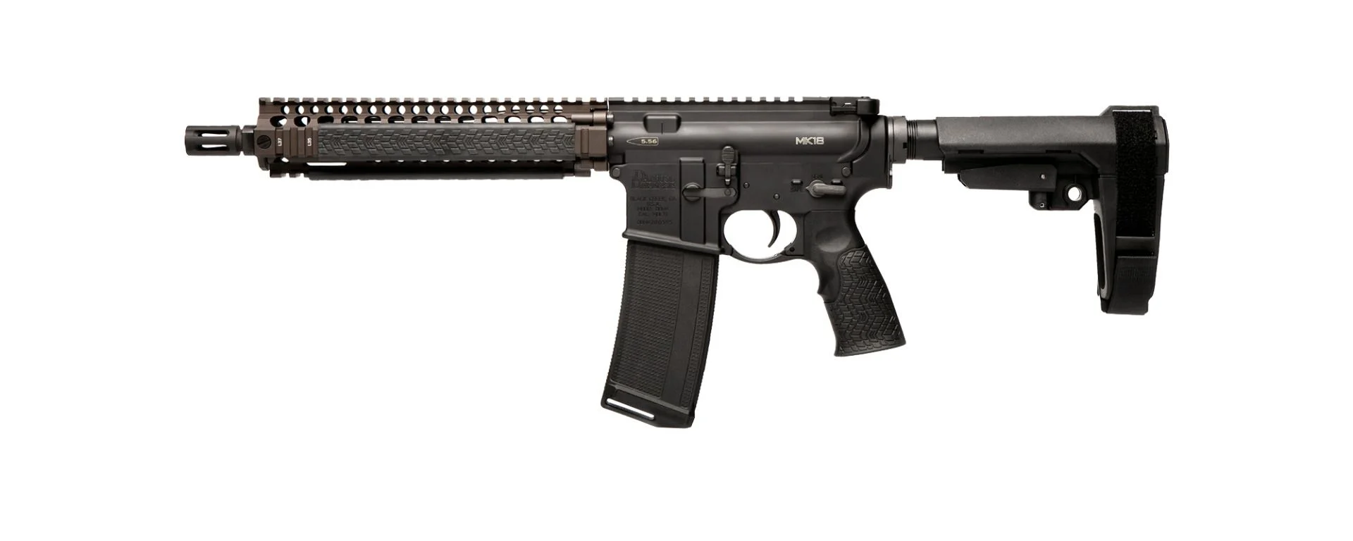 DANIEL DEFENSE MK18 5.56MM Pistol RIS II RAIL Flat Dark Earth 10.3" SBA3 1-32RD MAG