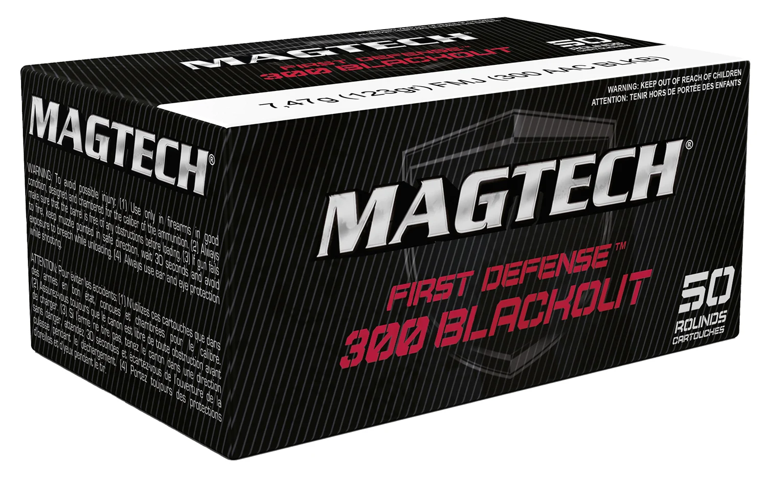 Magtech 300BLKB Tactical/Training 300Blackout 123gr Full Metal Jacket 50 Per Box/20 Case