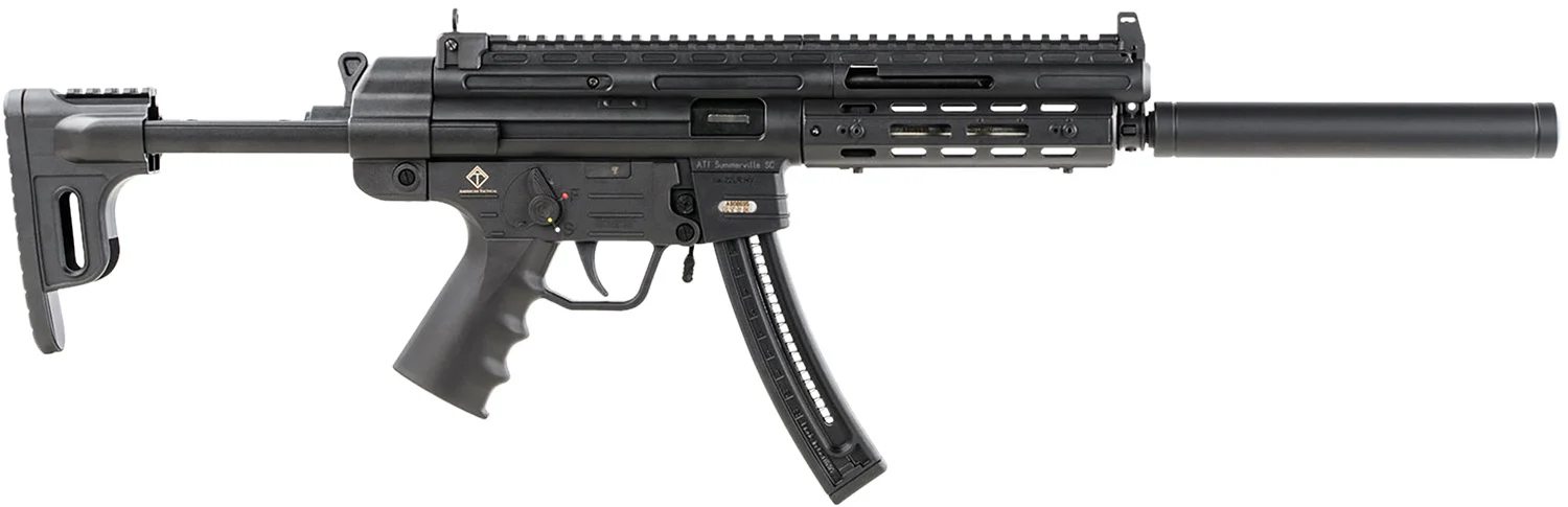 GSG GERGGSG1622ML GSG-16 Full Size 22 LR 22+1 16.25" Black Polymer Receiver w/Picatinny Rail, M-LOK & Picatinny Rail Handguard, Black Collapsible Synthetic Stock w/Storage Compartment, Right Hand