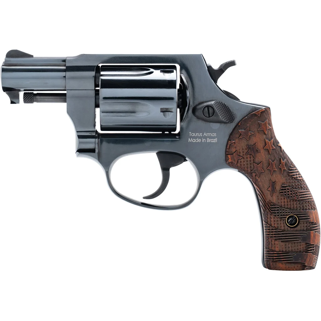 Heritage Roscoe Revolver 38 Spl. 2" Black w/US Flag Wood Grip 5 rd.