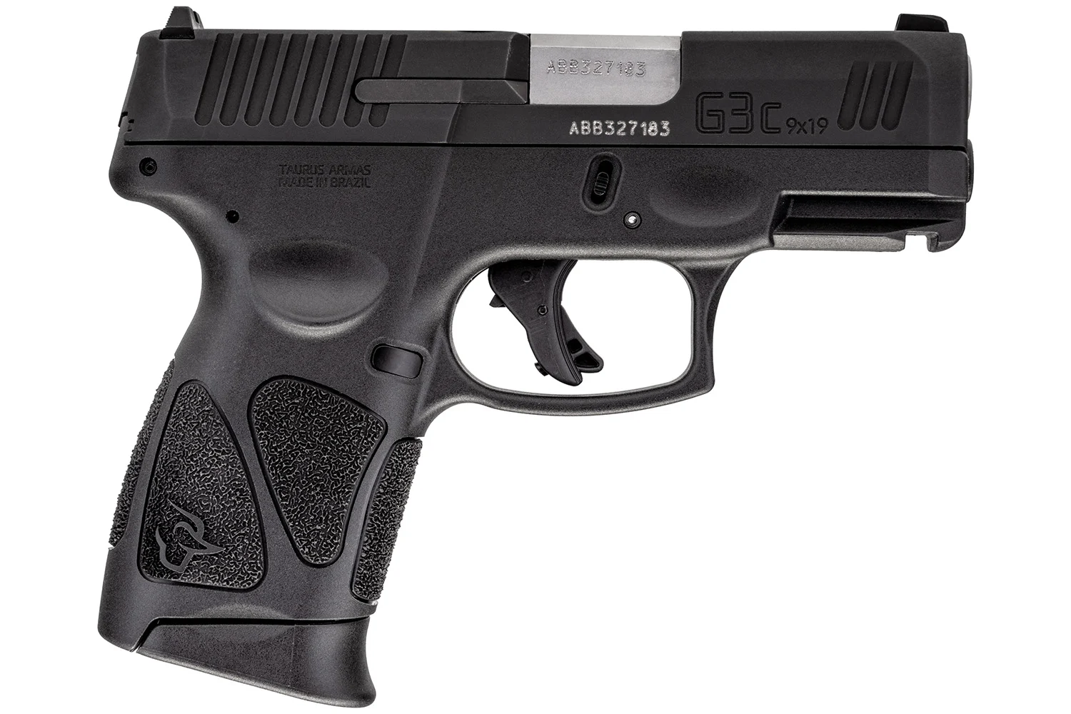 Taurus 1G3C931 G3C Compact Frame 9mm Luger 12+1 3.26" Matte Stainless Steel Barrel, Matte Black Tenifer Serrated Steel Slide, Black Polymer Frame w/Picatinny Rail, Black Polymer Grip, Right Hand