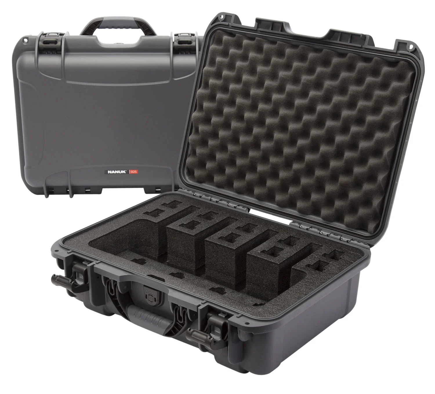 Nanuk 9254UP7 925 4 Up Gun Case Waterproof Graphite Resin w/ Closed-Cell Foam Padding 17″ L x 11.80″ W x 6.40″ H Interior Dimensions