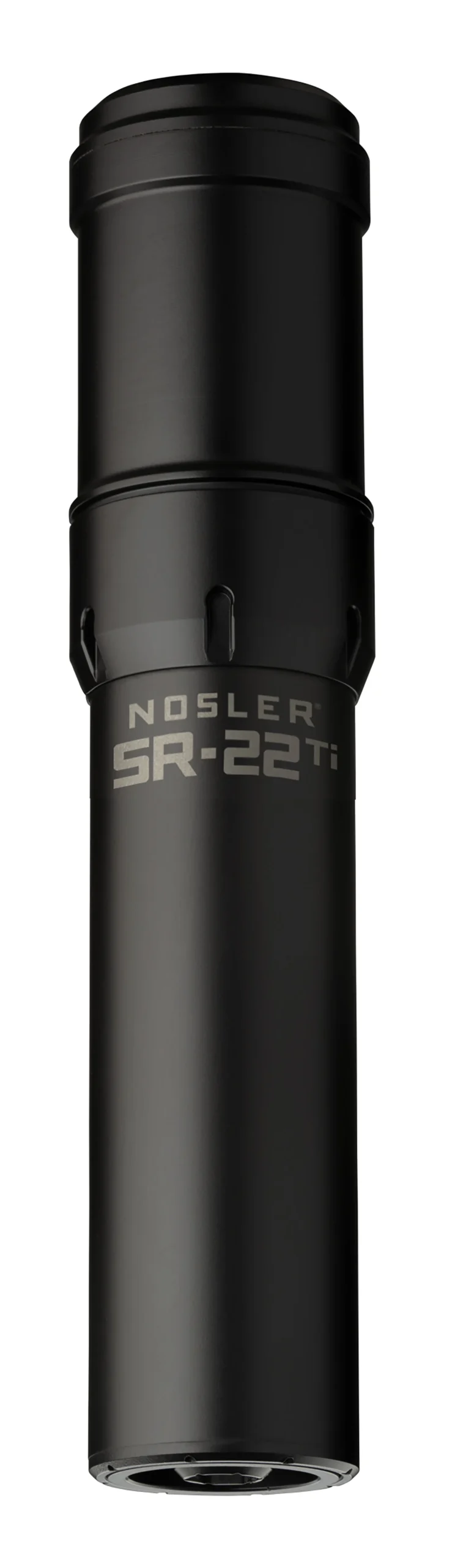 Nosler 90625 SR-22TI 22 Cal 1.74"D Black Finish Made of Titanium with 1/2" 28 tpi Thread Pattern