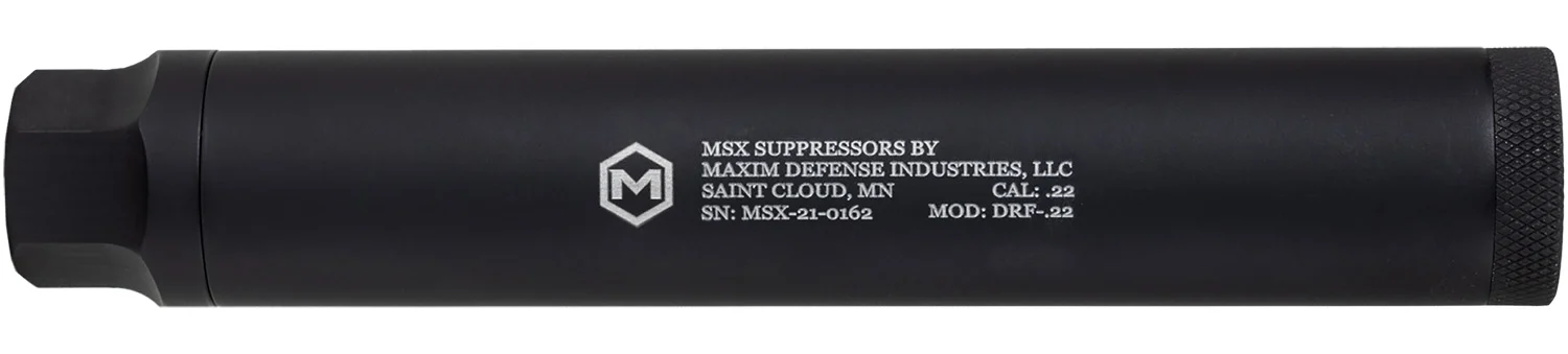 Maxim Defense MXM48351 DRF 22 Cal (Rimfire), 5.90" Black Titanium/Aluminum, 1/2"-28 tpi Direct Thread Mount