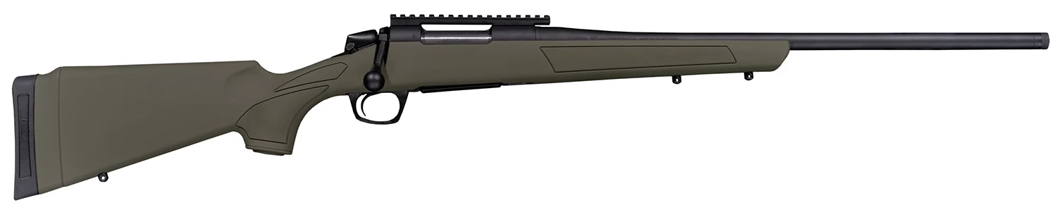 CVA CR3905G Cascade 450 Bushmaster 2+1 22" Black Cerakote Steel Threaded Barrel, Black Cerakote Picatinny Rail Steel Receiver, Fixed OD Green Synthetic Stock