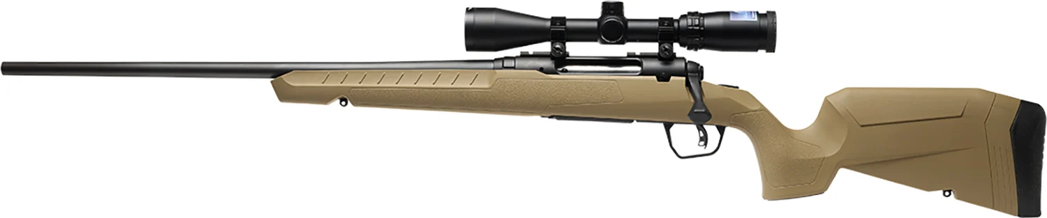 Savage Arms 32198 Axis 2 XP Combo Full Size 308 Win 4+1 22" Black Sporter Barrel, Black Carbon Steel Receiver Drilled & Tapped, Flat Dark Earth Fixed Synthetic Stock, Weaver 3-9x40mm Scope, Left Hand