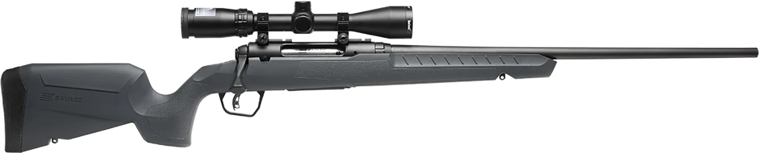 Savage Arms 32230 Axis 2 XP Combo Compact 243 Win 4+1 20" Matte Black Heavy Sporter Barrel & Drilled & Tapped Carbon Steel Receiver, Fixed Matte Gray Synthetic Stock, Right Hand, Boresighted 3-9x40mm