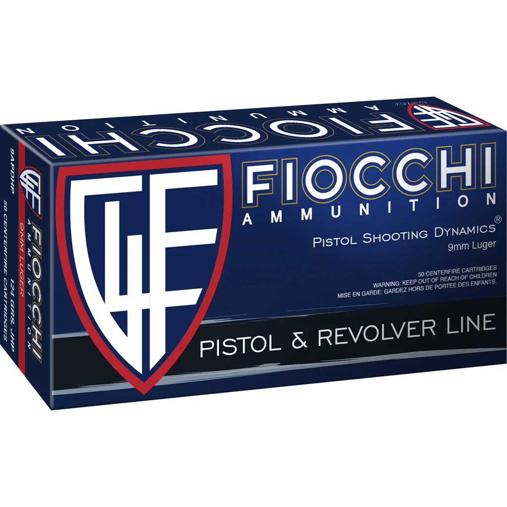 Fiocchi Ammunition 9mm Luger 124gr JHP – 50rd