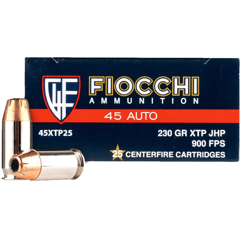 Fiocchi .45 ACP 230gr XTP Brass – 25rd