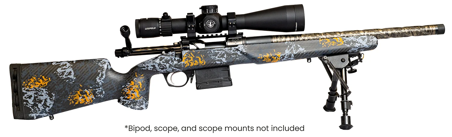 Iota Outdoors RF010A122214C18 Venatic Carbon 6.5 PRC 22" Fluted Threaded Barrel, Drilled & Tapped Receiver, Arca Rail Forend, Iota EKO Carbon Fiber Stock - Horizon Firearms
