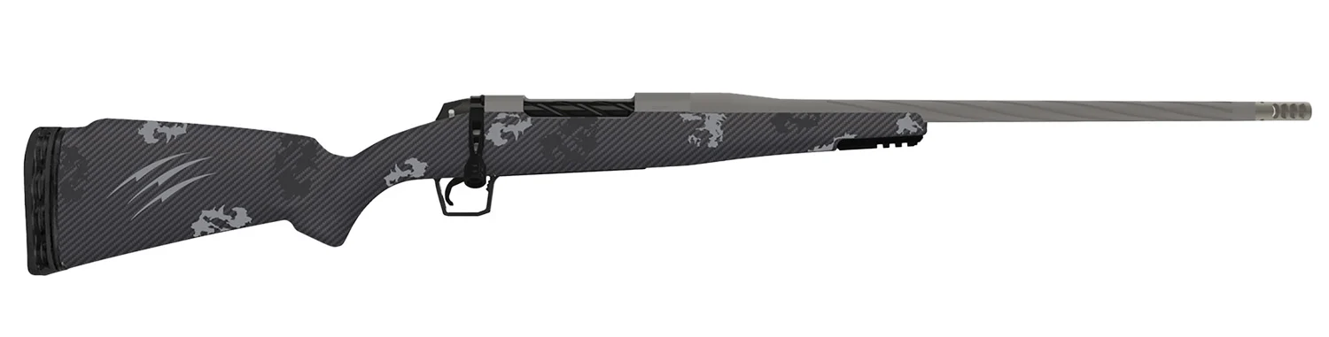 Fierce Firearms TWROG300WIN22GP Twisted Rogue 300 Win 22" Tungsten Cerakote Steel Threaded Barrel, Drilled & Tapped Steel Receiver, LR Negative Comb Phantom Camo Carbon Fiber Stock