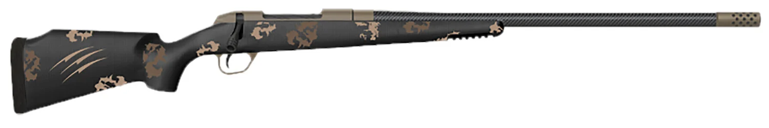 Fierce Firearms FCTRG7MMBC20BS CT Rage Full Size 7mm BC 3+1 20" Black Carbon Fiber Match Grade Threaded Barrel, Black Cerakote Drilled & Tapped Titanium Receiver, Monte Carlo Carbon Fiber Stock