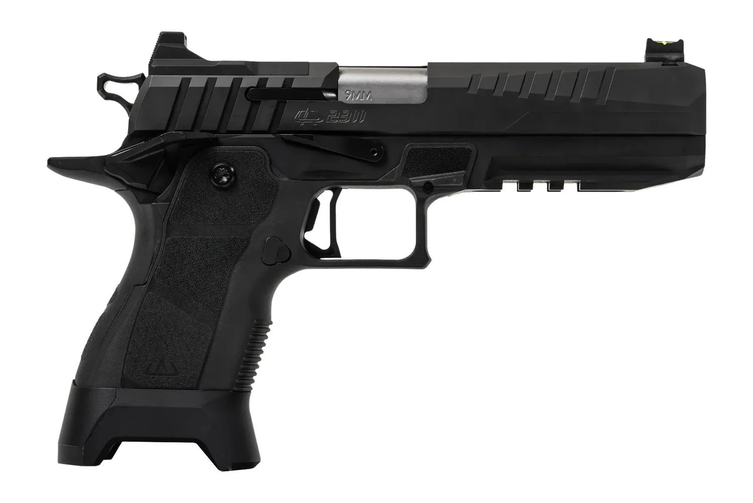 Oa Defense  2311  Full Size 9mm Luger 17+1 5" Stainless Barrel, Black Steel Optic Ready/Serrated Slide, Black Aluminum Frame w/Picatinny Rail, Black Polymer Grip, Ambidextrous - OA Defense