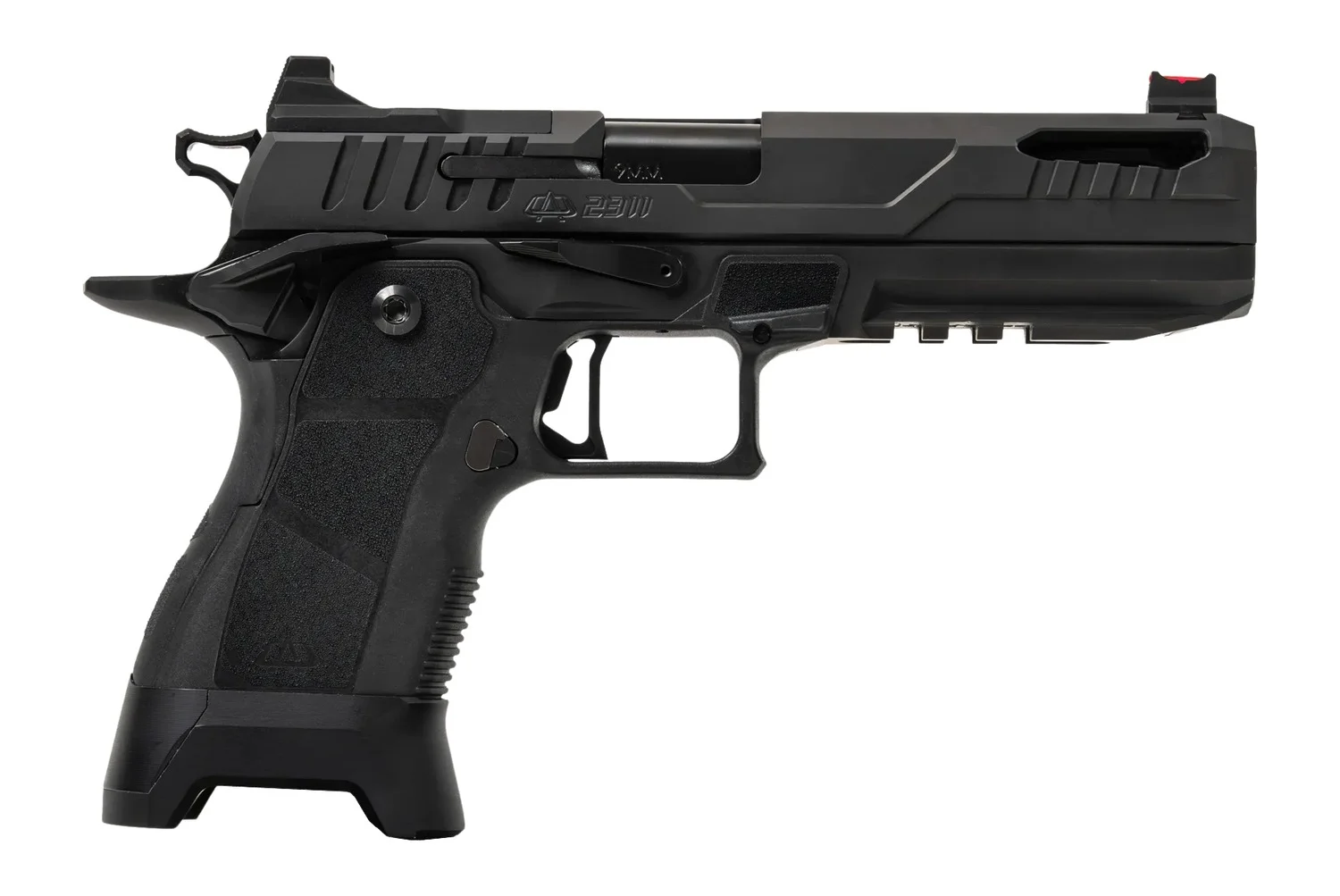 Oa Defense  2311 Pro Full Size 9mm Luger 21+1 5" Black DLC Black Steel Optic Ready/Serrated Slide, Aluminum Frame w/Picatinny Rail, Black Modular Grip, RMR Footprint - OA Defense