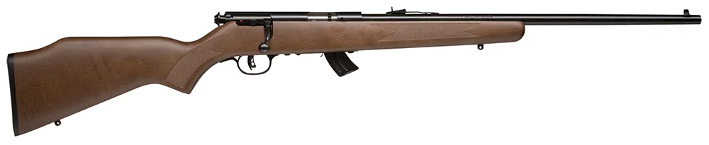 Savage Arms 20700 Mark II G Full Size 22 LR 10+1 21" Matte Black Sporter Barrel, Matte Black Drilled & Tapped Carbon Steel Receiver, Satin Brown Fixed Wood Stock, Right Hand