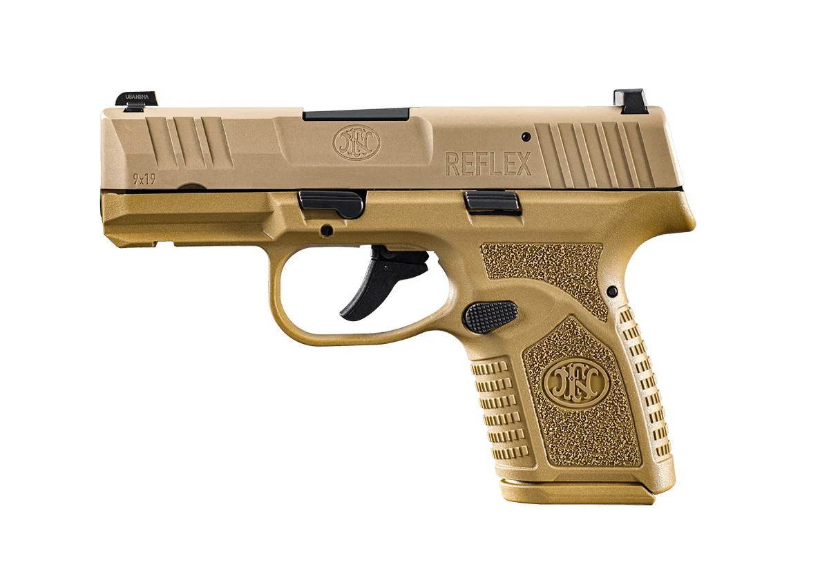 FN REFLEX PSTL 9MM FDE 3.3" 2-10RD