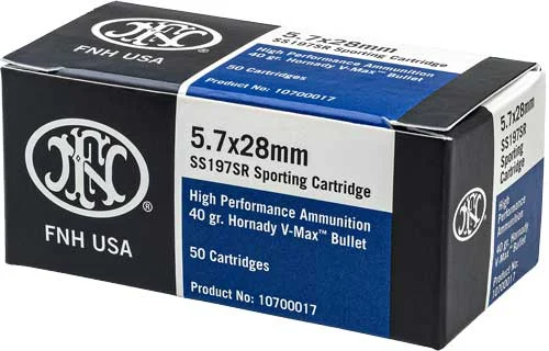 FN 5.7X28 40GR V-MAX SS197SR - 50RD 10BX/CS
