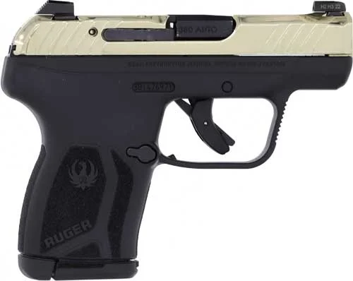 RUGER LCP MAX 380ACP FRONT - NIGHT SGT CHAMPAGNE PVD SLIDE