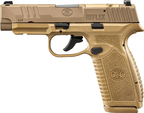 FN REFLEX MRD XL 9MM LUGER - 2-10RD MAGS FDE NO SAFETY