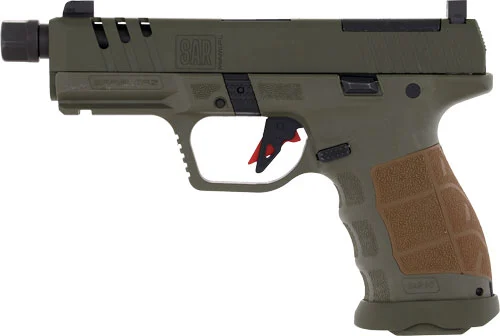 SAR USA SAR9 COMPACT SOCOM 9MM - 4.7" BBL 15/21 RD MAG SF GREEN