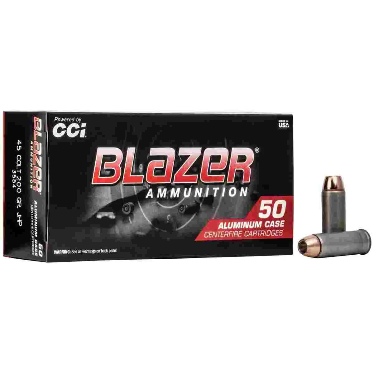 CCI Ammunition .45 ACP 200gr JHP Aluminum