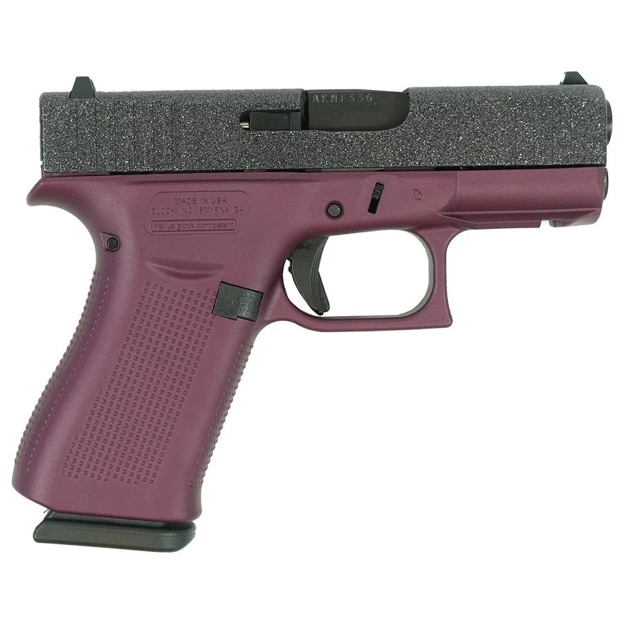 Glock 43X Glitter Slide/Black Cherry Frame 9mm 10rd Handgun - Glock