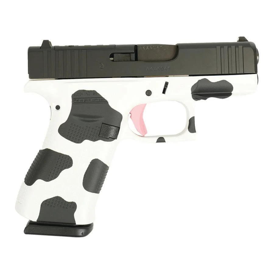 Glock 43X "Cow" Hydro Dipped Handgun 9mm Luger 10rd Magazines(2) 3.4" Barrel Accessory Rail USA Made - Glock