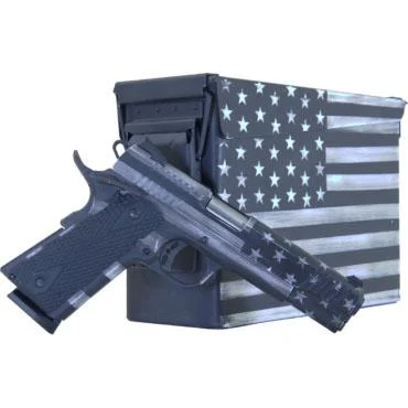 Citadel 1911 A-1 Flag Series with Ammo Can .45 Auto 8rd Magazine 5" Barrel Greyscale Flag Cerakote - Legacy Sports International