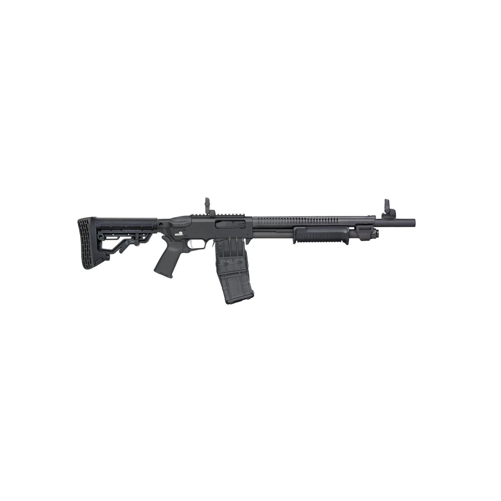 Mossberg 590M Shotgun 12ga 2-3/4" Chamber 10rd Magazine(1) 18.5'' Barrel Adjustable Stock Magpul MBUS Sights