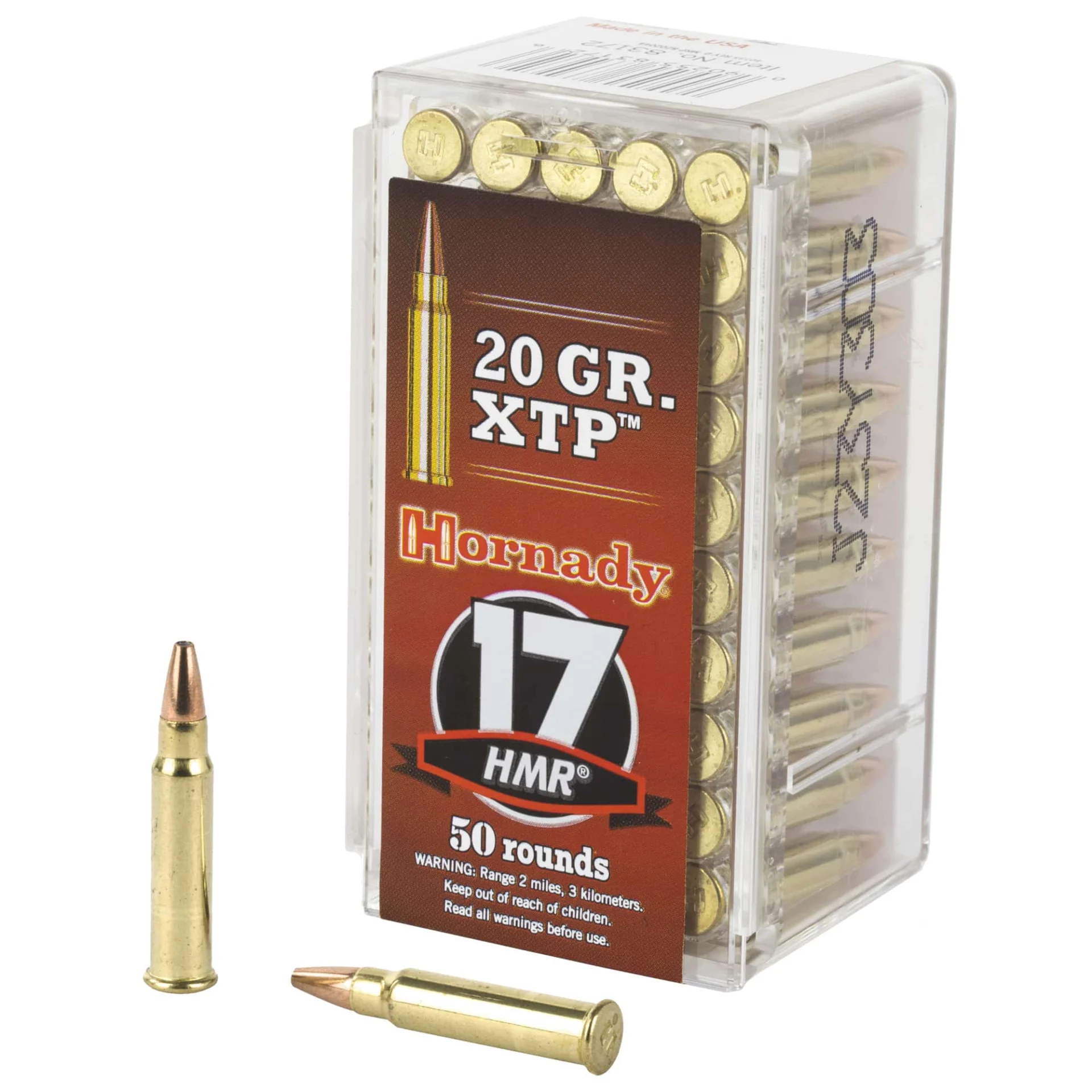 Hornady .17 HMR 20gr XTP Brass – 50rd