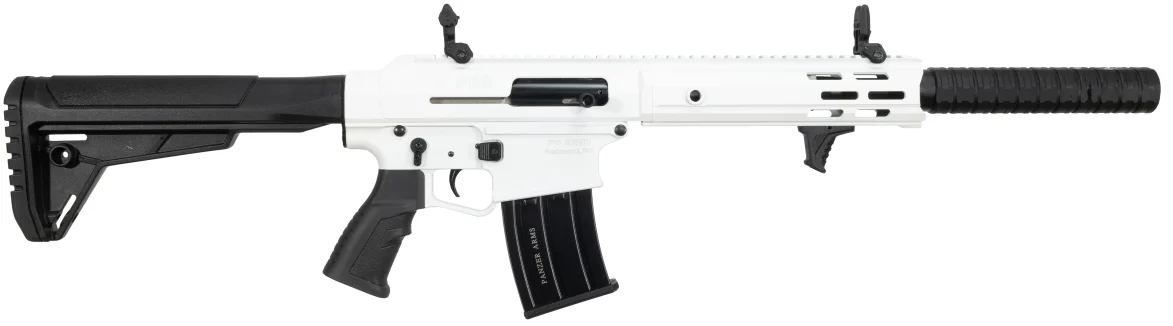 PANZER AR12 PRO S TACTICAL 12G 18.5" ALPINE WHITE 5RD - Panzer Arms