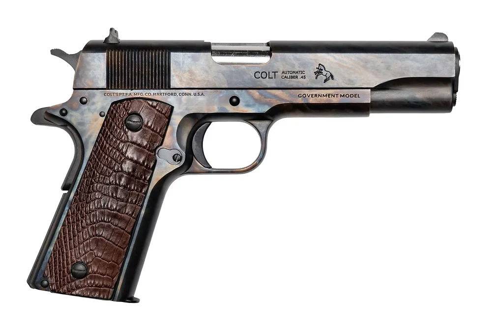 COLT 1911 LINEAGE 45ACP COLOR CASE HARDENED, ALLIGATOR GRIPS, 1 OF 300 - CNC FIREARMS