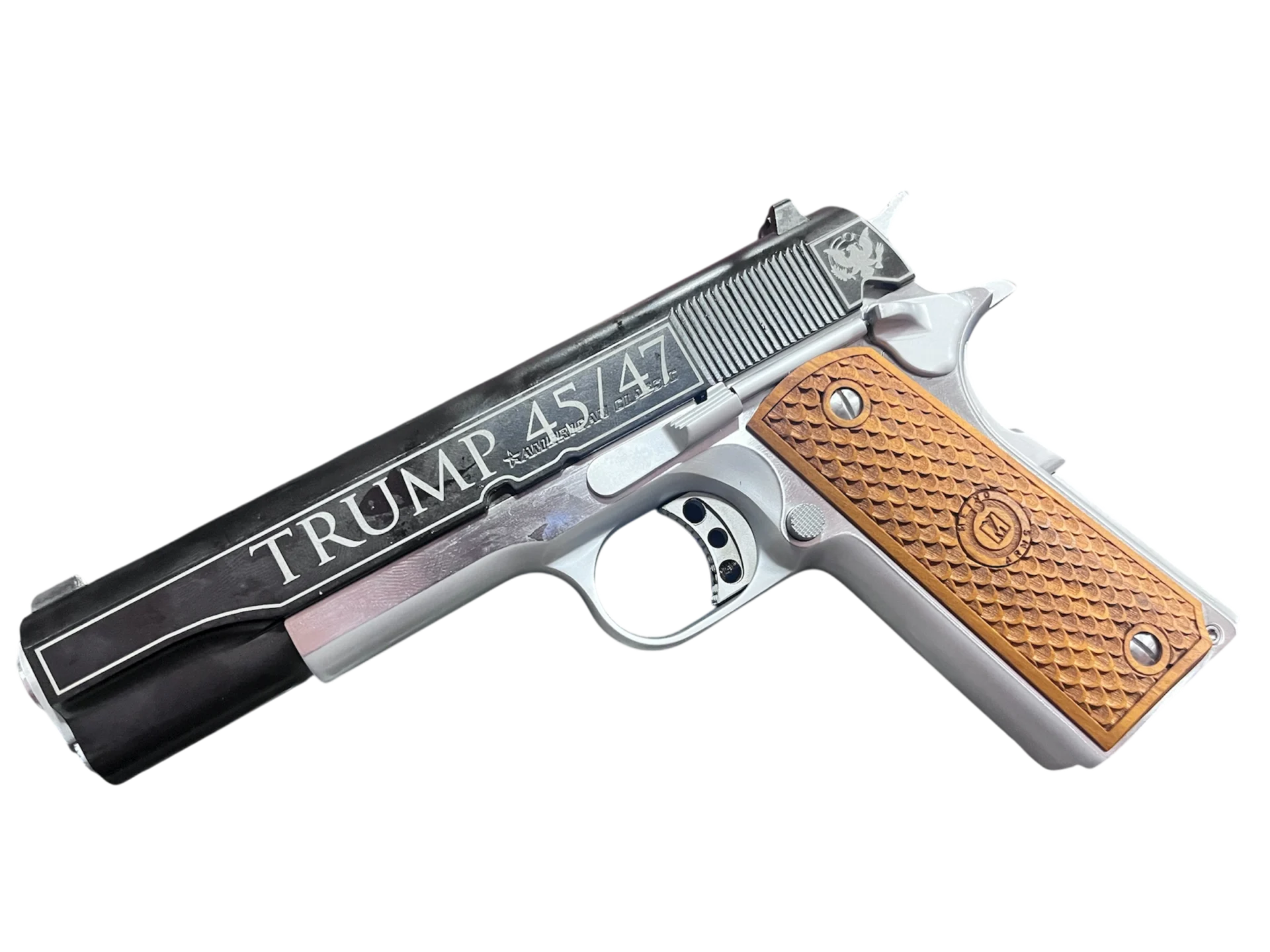 AMERICAN CLASSIC TROPHY 1911 45ACP 5" TRUMP GOLDEN ERA BLACK/SILVER 8RD